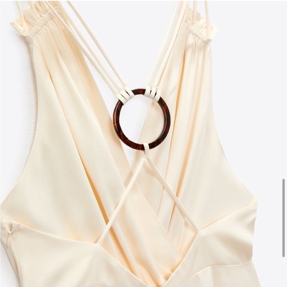 ZARA Crossover Satin Effect Jumpsuit BNWT - Picture 4 of 9